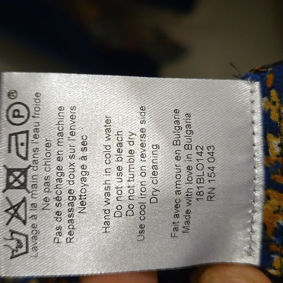 Sezane V Neck Long Ballooned Sleeves Floral Angelina Blouse - Picture 10 of 11